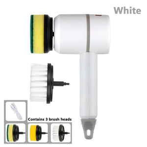 Electric Cleaning Brush with 3 Heads for Multi Surface Use