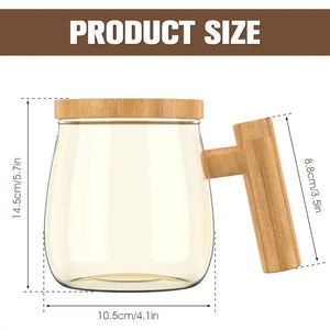 Electric Self Mixing Glass Mug for Coffee and Drinks