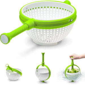 Nylon Salad Spinner with Colander Bowl – Scratch-Resistant, Multi-Purpose Kitchen Tool

