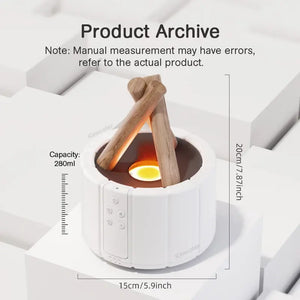 Simulated Fire Aroma Diffuser – Calming LED Flame with Essential Oil Function