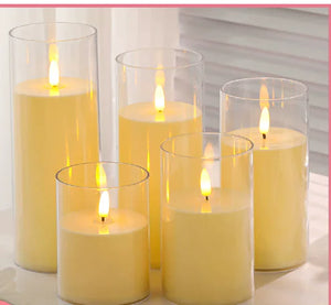 USB Rechargeable Candles – LED Pillar Lights for Home, Parties, or Holidays