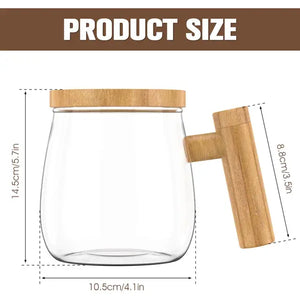 Electric Self Mixing Glass Mug for Coffee and Drinks