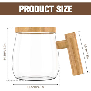 Electric Self Mixing Glass Mug for Coffee and Drinks