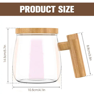 Electric Self Mixing Glass Mug for Coffee and Drinks